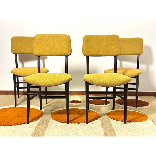 1960s Vintage Teak Chairs, Italy, 1960s, Set of 4 For Sale - Image 5 of 18