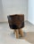 Vintage Stool in Wood and Cowhide For Sale - Image 4 of 5