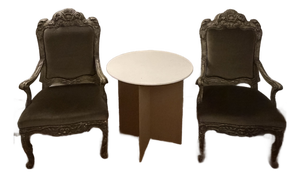 Pair of French Louis IV Imported Carved Accent Chairs