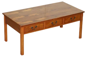 Burr Yew Wood Coffee Table from Harrods London