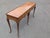 Brown Mid 20th Century Burl Wood and Cherry Queen Anne Sofa/Console Table Attributed to Baker Furniture For Sale - Image 8 of 14