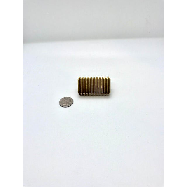 Thomasville Thomasville Rectangle Knob Satin Brass For Sale - Image 4 of 4