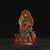 Early 21st Century Vintage Chinese Liuli Glazed Porcelain Buddha Statue With Lion Mount For Sale - Image 5 of 9