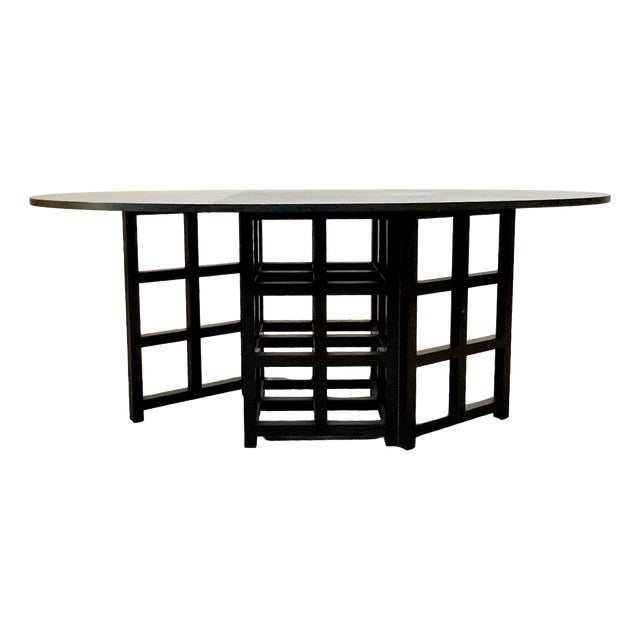 DS1 Oval Folding Table by Charles Rennie Mackintosh for Cassina, 1980s For Sale