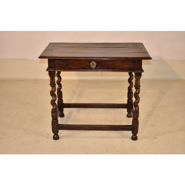 17th Century English Oak Charles II Side Table For Sale In Greensboro - Image 6 of 6
