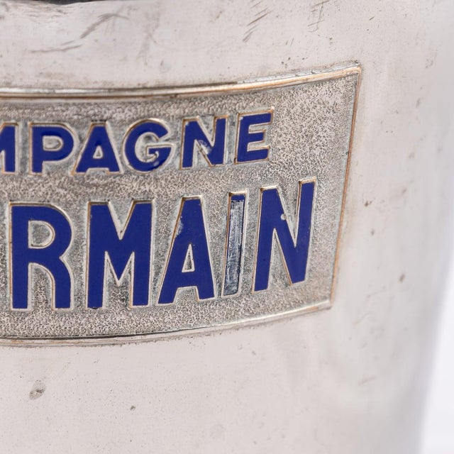 Vintage French Silver Plated Champagne Cooler from H. Germain, 1930 For Sale - Image 4 of 13