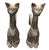 Hollywood Regency A Pair of Vintage Mid-Century Stylized Cast Iron Cat Andirons For Sale - Image 3 of 12