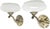 Vintage Brass and Glass Sconces, 1930s, Set of 2 For Sale - Image 6 of 6