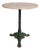 Bistro Table with Cast Iron Legs and Marble Top, 1920s For Sale