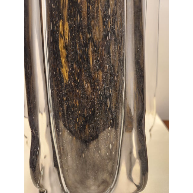 Dark Gray John-Richard Luxury Handblown Glass Eruption Vase – Heavy Designer Art Glass 16” For Sale - Image 8 of 8