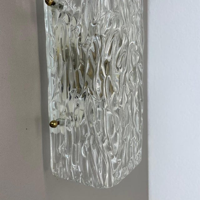 Hollywood Regency Cubic Ice Glass Wall Light from Kalmar Leuchten, 1960s For Sale - Image 9 of 18
