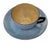 1930s 1930s Art Deco Victoria Czechoslovakia Powder Blue & Peach Lusterware Tea Service - 18 pcs For Sale - Image 5 of 8
