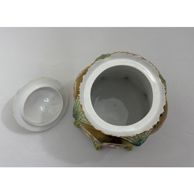 1900s R S Prussia Porcelain Tea Set – Roses, Turquoise Jewels & Heavy Gilt For Sale - Image 15 of 17