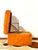 Vintage Orange Ottoman, Italy, 1970s For Sale - Image 4 of 13