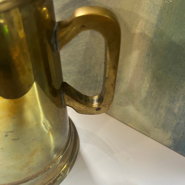 Large Brass Vintage Decorative Beer Stein For Sale In Atlanta - Image 6 of 7