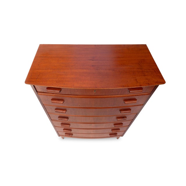 Vintage Danish Mid-Century Seven-Drawer Teak Tallboy Dresser 1960s For Sale In San Francisco - Image 6 of 6