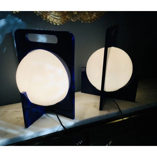 Blue Table Lamps from Marset, 1977, Set of 2 For Sale - Image 8 of 12