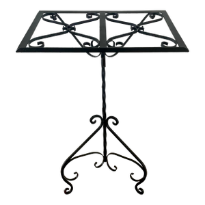Antique Italian Scrolled Wrought Iron Music Book Lecture Hostess Stand