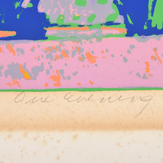 Original Signed Linda Plotkin "One Evening" Woodcut Serigraph, Unframed For Sale - Image 4 of 6