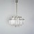 Metal Vintage Chandelier with Floodlight Prisms and Rhinestone Beads Nickel, 1960s For Sale - Image 7 of 13