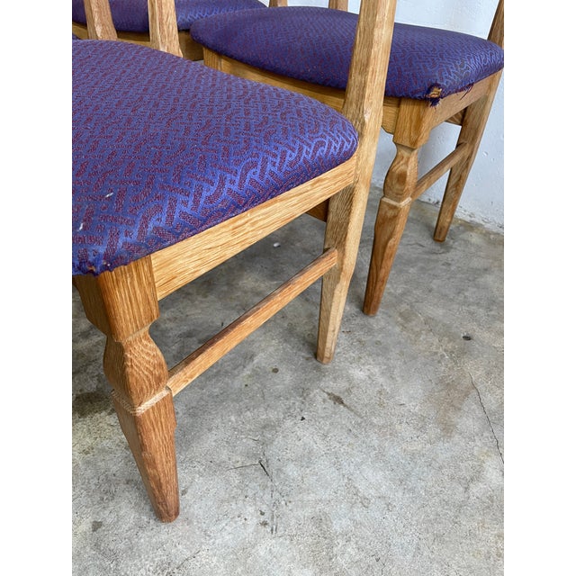 Henning Kjaernulf Danish Dining Oak Chairs For Sale In Miami - Image 6 of 8