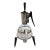 Vintage Mid Century Modern Atomic Pyrex Coffee Pot With Tripod Warming Stand For Sale