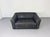 Black DS 47 Buffalo Leather Grey Sofa Two-Seater from De Sede, 1980s For Sale - Image 8 of 14