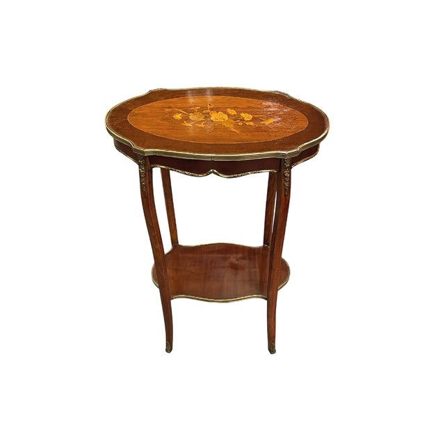 French Side Table with Marquetry, 1920s For Sale - Image 12 of 12