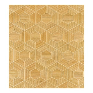 The House of Scalamandre Hive Wood Wallcovering, Cashew For Sale