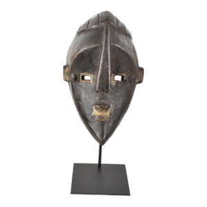 Early 20th Century Kwele Mask on Custom Stand Gabon