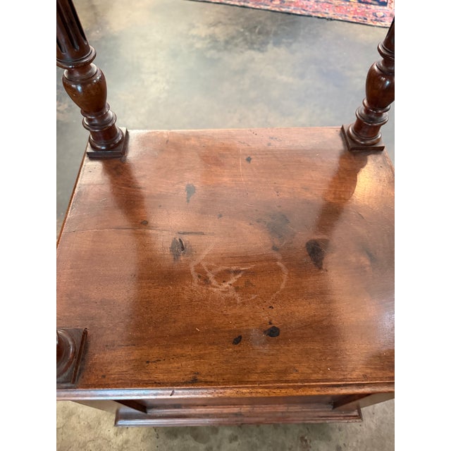 Wood 19th Century French Renaissance Carved Walnut Rolling Etagere Dumbwaiter For Sale - Image 7 of 9