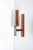 Vintage Bohemian Wall Lamp in Milk Glass and Teak Wood For Sale - Image 10 of 12
