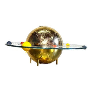 Atomic Era MCM Vacumet Inc. Gold "Solar System" Coin Bank For Sale