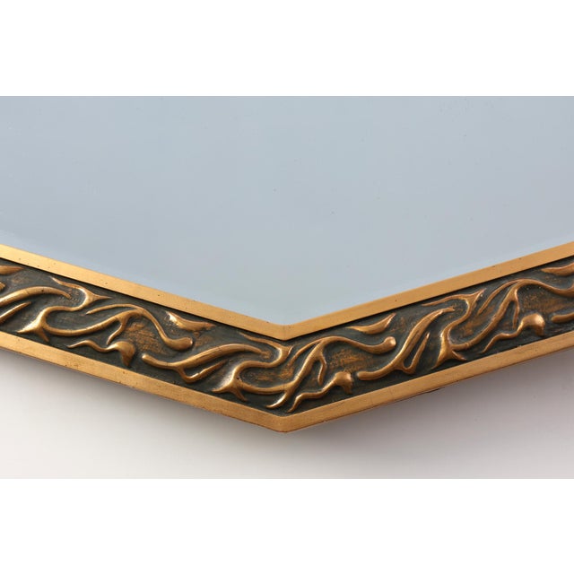 1920s Art Deco Mirror in Gilt Wood, Belgium, 1920s For Sale - Image 5 of 11