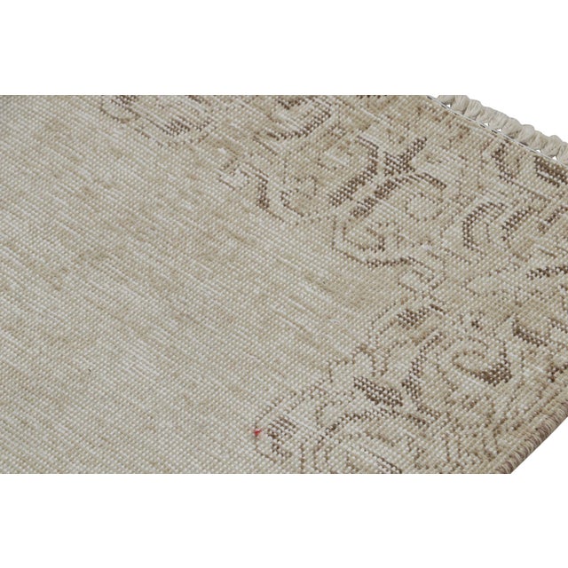 Traditional Vintage Overdyed Persian Runner Rug in Beige-Brown Open Field, From Rug & Kilim For Sale - Image 3 of 7