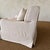 Textile Bruce Chair - Belgian Inspired Roll Slip Covered in 100% Linen For Sale - Image 7 of 15