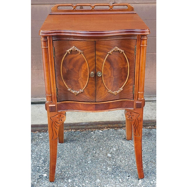Mid 20th Century French Louis XVI Style Mahogany Galleried Side Cabinet For Sale In Washington DC - Image 6 of 8