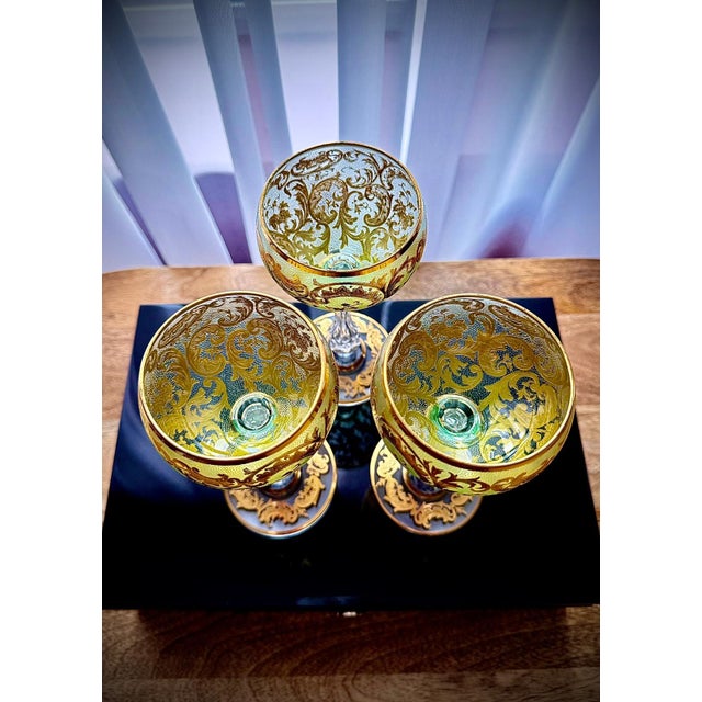 Antique Gilded Crystal Roemer Wine Glasses, 1890s, Set of 6 For Sale - Image 18 of 18