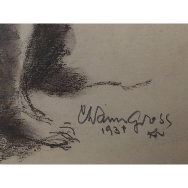 Chaim Gross, Rare Early Nude Drawing American Modernist Sculptor For Sale - Image 4 of 5