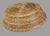 Vintage Hand-Woven Reed & Wicker Tight Weave Round Basket For Sale - Image 6 of 8