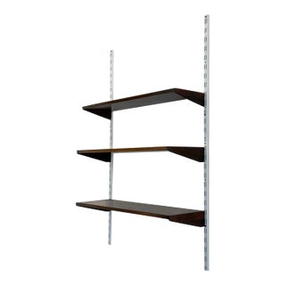 Danish Rosewood Wall Unit Scandinavian Shelving System in Style of Kai Kristiansen Mid Century For Sale