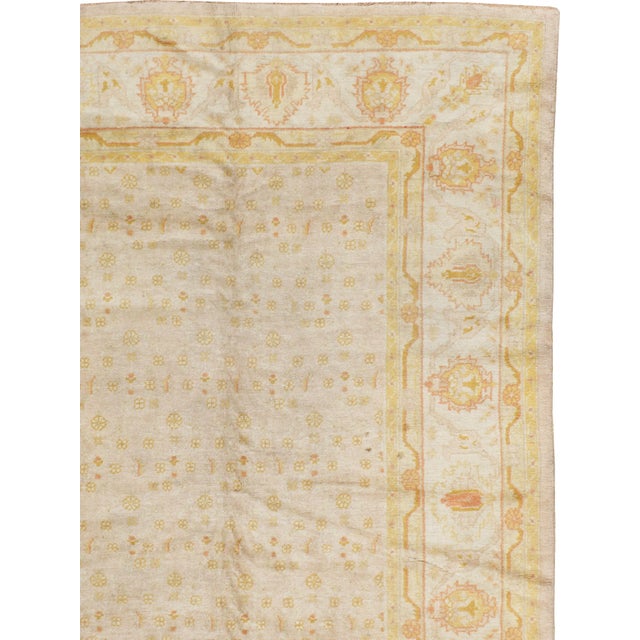 Galerie Shabab Collection Early 20th Century Turkish Oushak Carpet For Sale - Image 4 of 8