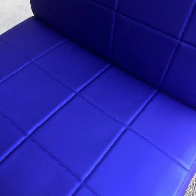 Royal Blue 1960s French Lounge Chairs by Olivier Mourgue - A Pair For Sale - Image 8 of 9