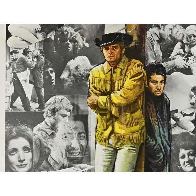 Vintage Poster Italian 2-Foglio (39 × 55 in.). Directed by John Schlesinger, starring Dustin Hoffman, Jon Voight. Montage...