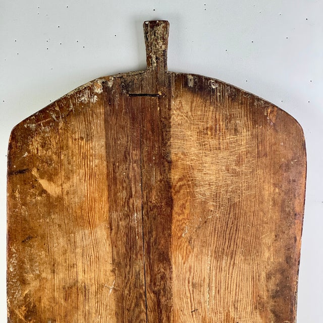 Stupendous Large Antique Primitive French Bread Board With Remnant Flour For Sale - Image 12 of 15