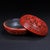 Mid 20th Century Vintage Chinese Cinnabar Lacquer Round Box – Carved Floral Motif, Jewelry Trinket Box For Sale - Image 5 of 11