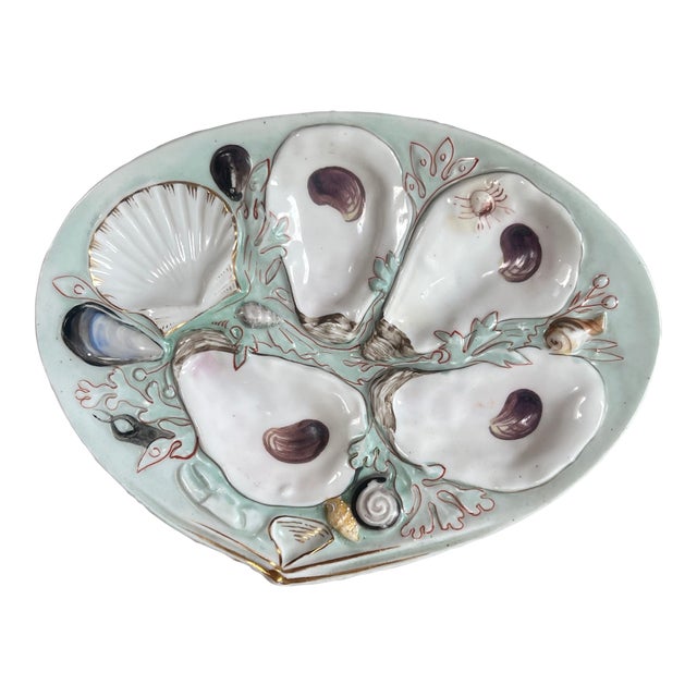 19th Century Oyster Plate by Union Porcelain Works For Sale