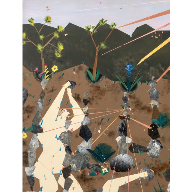 Andrea Joyce Heimer (American, b. 1981), "We Stacked Rocks in the Desert Until We Sweat", Acrylic on Panel, 2018, signed,...