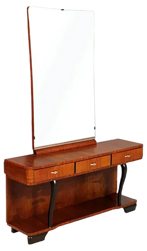 Art Deco Dressing Table with Mirror by Gaetano Borsani for Atelier Borsani Varedo, 1930s