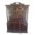 1998 Knob Creek Breakfront China Bookcase Lighted Curved Glass Doors For Sale